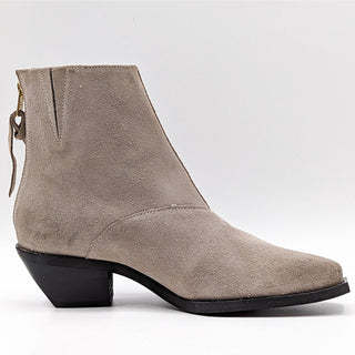 AllSaints Women Lenora Cuban Block Heel Beige Suede Boots size 8.5-9US EUR 39