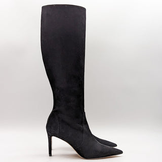 Stuart Weitzman Women 85 To the Knee Black Strech Suede Stiletto Boots Size 8