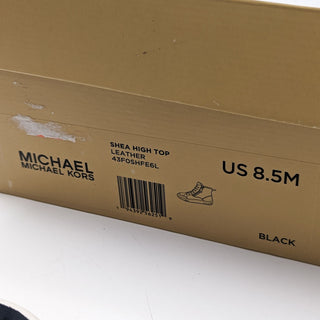 Michael Kors Women Shea High Top Black Leather Winter Boots size 8.5