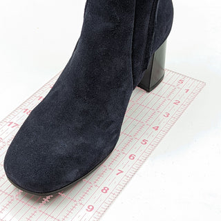 La Canadienne Women Joanie Waterproof handmade Italian Navy Blue suede size 7