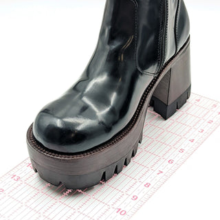 Jeffrey Campbell Women Quavo Y2K 90s Retro Black Platform boots size 10 M NEW