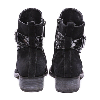 Donald J Pliner Porto Suede Crocco Patent Women ankle Boots 6.5M