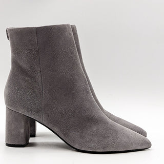 Calvin Klein Women Finch Grey Suede Pointy Toe Dress Boots Size 9