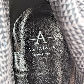 Aquatalia Women Rayne Calf Dual  Suede Leather Black Dress Boots size 9.5