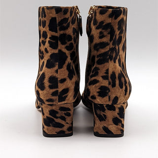 Marion Parke Women Tasha Leopard Suede Leather ankle Boots Size 6.5US EUR 37 NEW