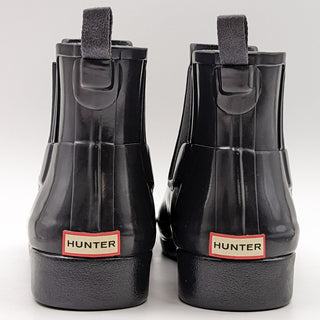 Hunter Women Chelsea Refined Slim Grey Gloss Rubber Rain boots size 10