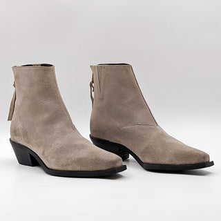 AllSaints Women Lenora Cuban Block Heel Beige Suede Boots size 8.5-9US EUR 39