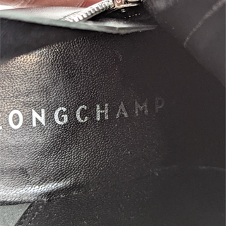 Longchamp Women double zipper Pointy Toe Black Leather Boots size 5US EUR 36